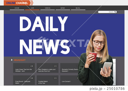 Live Broadcast Media News Online Concept 25010786