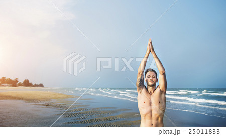 Yoga Exercise Stretching Meditation Concentration Summer Concept 25011833