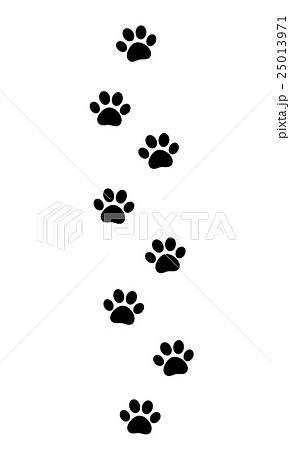 猫の足跡のイラスト素材 25013971 Pixta