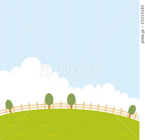 野原の背景のイラスト素材 25014292 Pixta