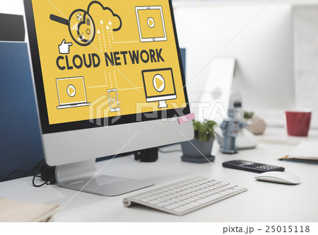 Cloud Network Storage Technology Connection Concept 25015118