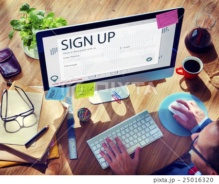 Register Enquiry Online Web Page Concept Register Enquiry Online Web Page Concept 25016320