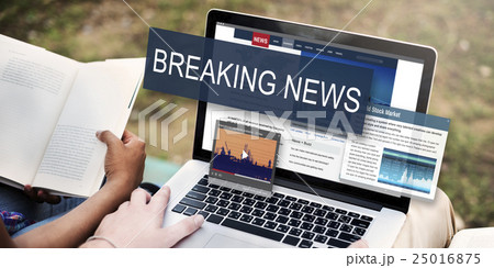 Breaking News Media Announcement Social Concept 25016875