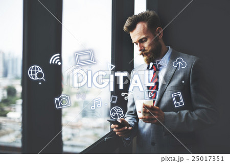 Digital Technology Icons Graphic Concept Digital Technology Icons Graphic Concept 25017351