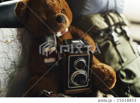 Camera Vintage Map Photograph Location Style Concept 25018653