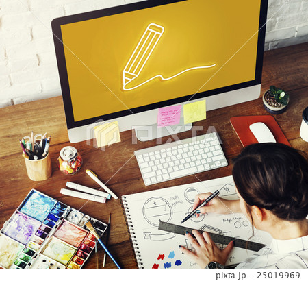 Art Pencil Drawing Creativity Imagination Skills Concept Art Pencil Drawing Creativity Imagination Skills Concept 25019969