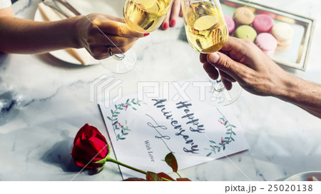 Couple Lovers Dating Romantic Anniversary Celebration Concept Couple Lovers Dating Romantic Anniversary Celebration Concept 25020138
