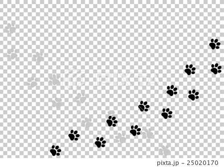 猫の足跡のイラスト素材