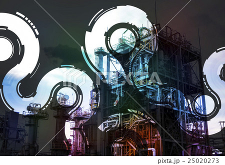 工場と技術イメージ　アブストラクト 25020273