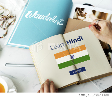 Learn Hindi Language Online Education Concept 25021186