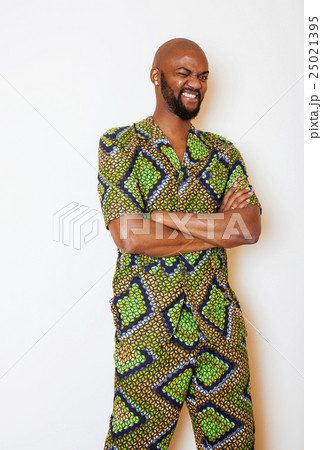 portrait of young handsome african man wearing 25021395