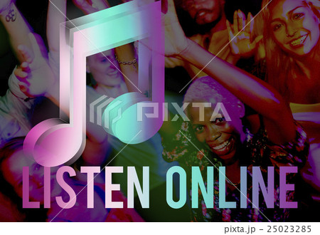 Digital Music Streaming Online Entertainment Media Concept Digital Music Streaming Online Entertainment Media Concept 25023285