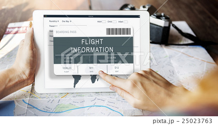 Booking Ticket Online Flight Travel Concept 25023763