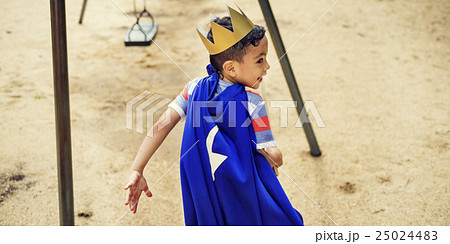 Young Boy Superhero Costume Playground Concept 25024483