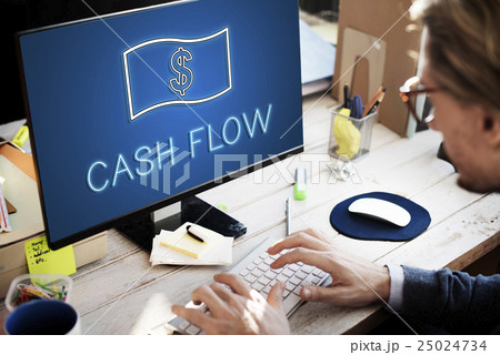 Saving Cash Flow Accounting Money Icon Concept 25024734