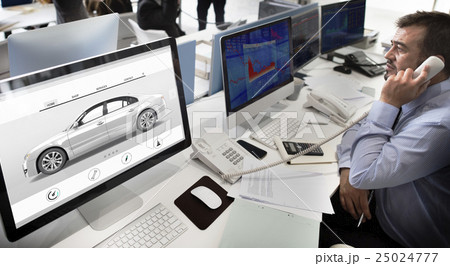 Car 3D Transportation Interface Website Concept 25024777