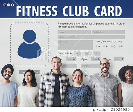 Fitness Club Card Identification Data Information Workout Concept Fitness Club Card Identification Data Information Workout Concept 25024989
