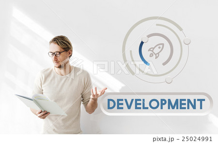 Start Up Business Rocket Ship Graphic Concept 25024991