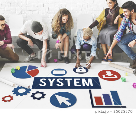 System Structure Technology Graphic Concept System Structure Technology Graphic Concept 25025370