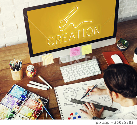 Art Brush Painting Creativity Imagination Skills Concept Art Brush Painting Creativity Imagination Skills Concept 25025583