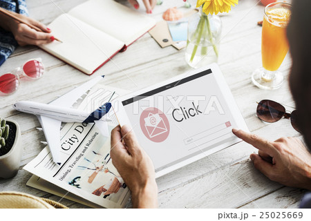 Online Message Blog Chat Communication Envelop Graphic Icon Concept 25025669