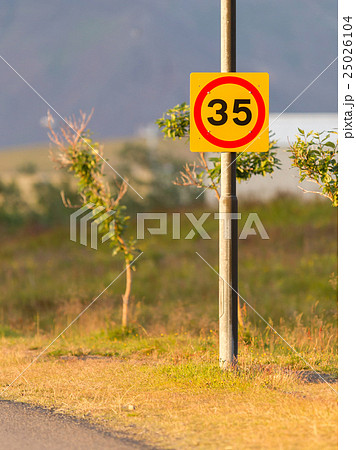 Traffic sign restricting speed Traffic sign restricting speed 25026104