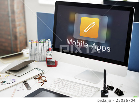 Mobile Application Design Illustrator Creativity Concept 25026704