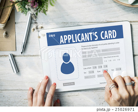 Applicant's Card Membership Identification Data Information Registration Concept Applicant's Card Membership Identification Data Information Registration Concept 25026971