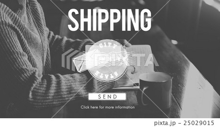 Postal Post Delivery Stamp Graphic Concept 25029015