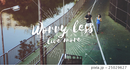 Worry Less Live More Attitude Emotion Happiness Concept 25029627