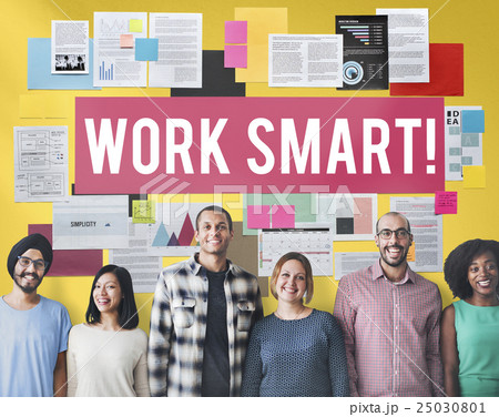 Work Smart Effectively Creative Thinking Concept Work Smart Effectively Creative Thinking Concept 25030801