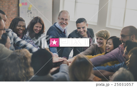 Casual People Teamwork Frame Graphic Concept 25031057