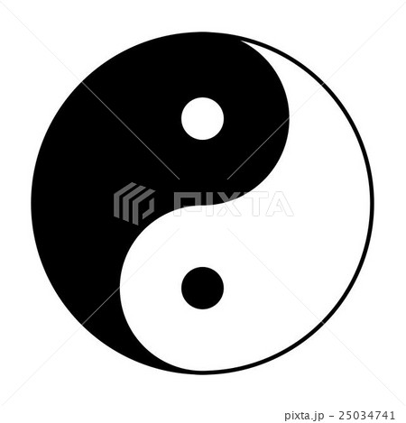 Yin Yang symbol in black and white Yin Yang symbol in black and white 25034741