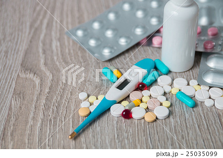 lot of colorful medication and pills 25035099