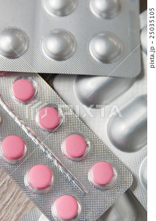 Medication and pills in blister pac 25035105