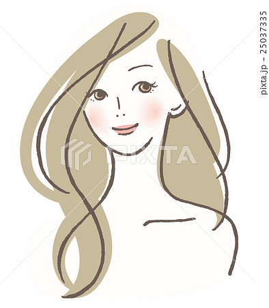 女性 髪型 ロングのイラスト素材 25037335 Pixta