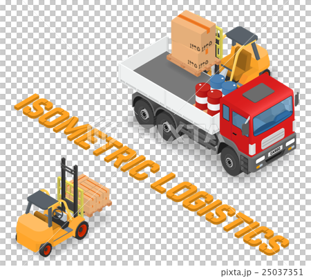 Process of loading the trucks with a forklift 25037351
