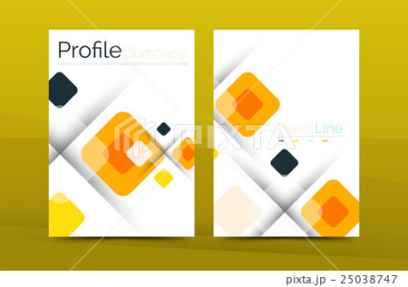 Vector colorful square business annual report 25038747