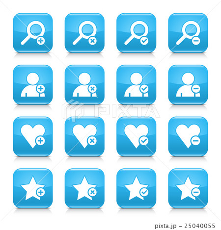 Blue additional sign square icon web button Blue additional sign square icon web button 25040055