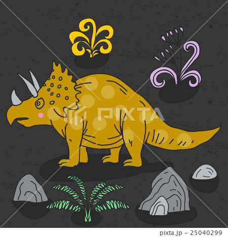 Vector hand drawn illustration with cute cartoon 25040299