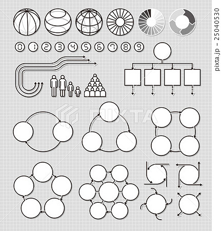 プレゼンなどの素材 フローチャートのイラスト素材
