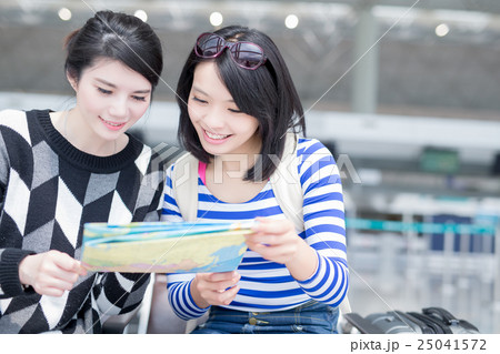 travel women hold map travel women hold map 25041572