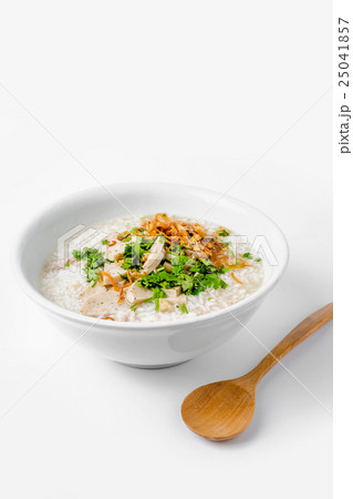 'Khao Tom Moo' Thai Breakfast, Rice congee mixed 'Khao Tom Moo' Thai Breakfast, Rice congee mixed 25041857