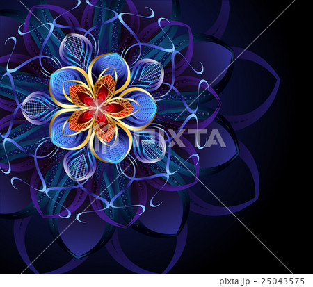 abstract blue flower. 25043575