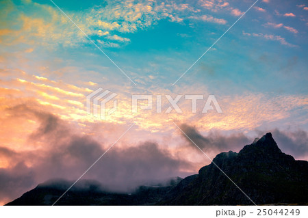 The top of the cliff in evening. The top of the cliff in evening. 25044249