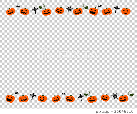 ハロウィン かぼちゃラインのイラスト素材