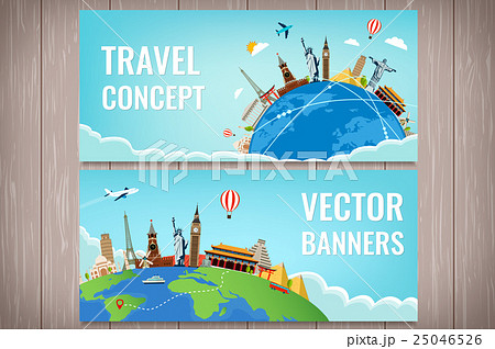 Travel composition with famous world landmarks Travel composition with famous world landmarks 25046526