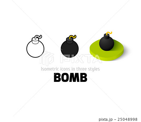 Bomb icon in different style 25048998