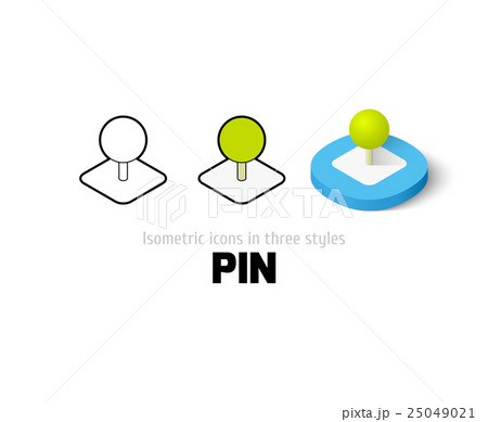 Pin icon in different style 25049021