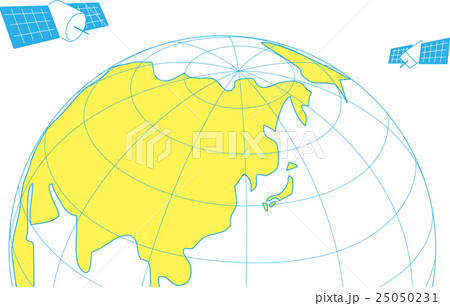地球＿イラスト_人工衛星 25050231